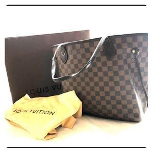 Authentic Louis Vuitton Never Full w/bag & box